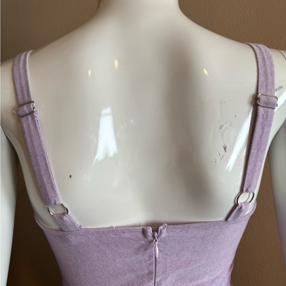 Lulu’s x Lush lavender dress with front tie and pockets - Picture 7 of 8